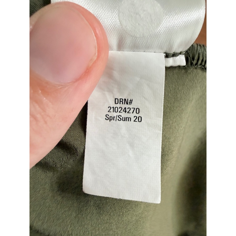 Eddie Bauer Women XS Olive Green Sleeveless V-Neck Elastic Waist Jumpsuit - Picture 7 of 15